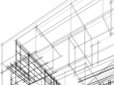 soyut mimari duvar kağıdı tasarımı, dijital konsept arkaplan 