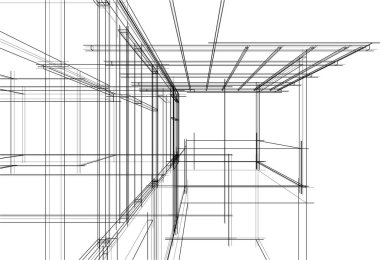 soyut mimari duvar kağıdı tasarımı, dijital konsept arkaplan 