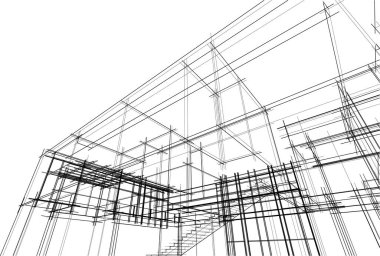 soyut mimari duvar kağıdı tasarımı, dijital konsept arkaplan 