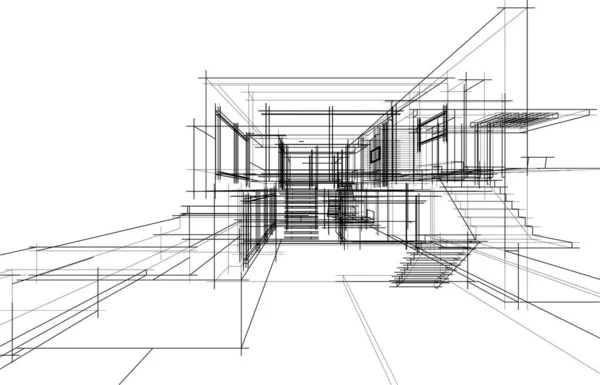 Abstrakcyjny Projekt Tapety Architektonicznej Cyfrowe Tło Koncepcyjne — Wektor stockowy