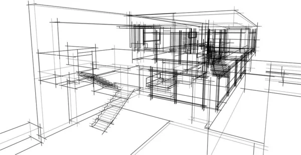 Abstrakte Architektonische Tapete Design Digitales Konzept Hintergrund — Stockvektor