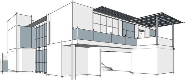 Абстрактный Архитектурный Дизайн Обоев Цифровой Концепт Фон — стоковый вектор