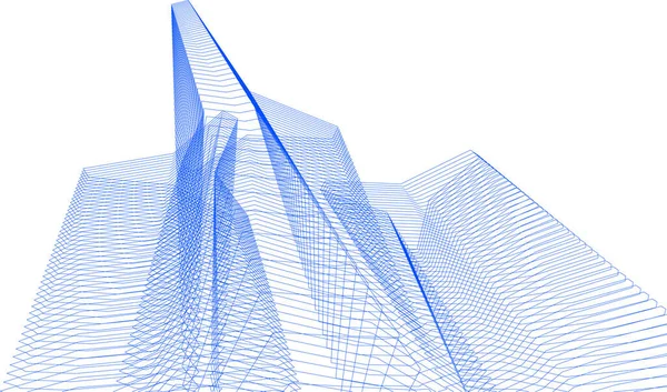 Abstrakcyjny Projekt Tapety Architektonicznej Cyfrowe Tło Koncepcyjne — Wektor stockowy