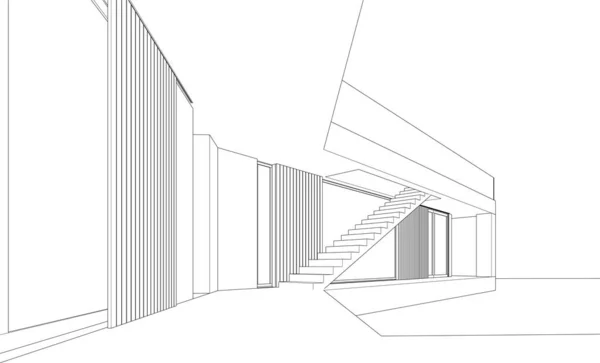 建筑墙纸设计 数字概念背景 — 图库矢量图片