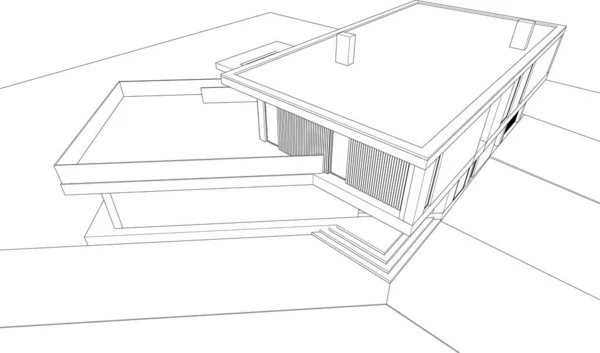 抽象的な建築壁紙のデザインデジタルコンセプトの背景 — ストックベクタ