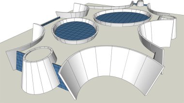 soyut mimari duvar kağıdı, dijital arkaplan 