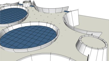 soyut mimari duvar kağıdı, dijital arkaplan 