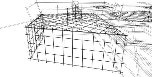 Abstrakt Arkitektoniska Tapeter Digital Bakgrund — Stock vektor