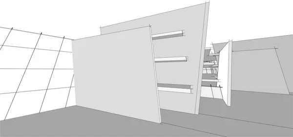 Abstrakcyjna Tapeta Architektoniczna Tło Cyfrowe — Wektor stockowy