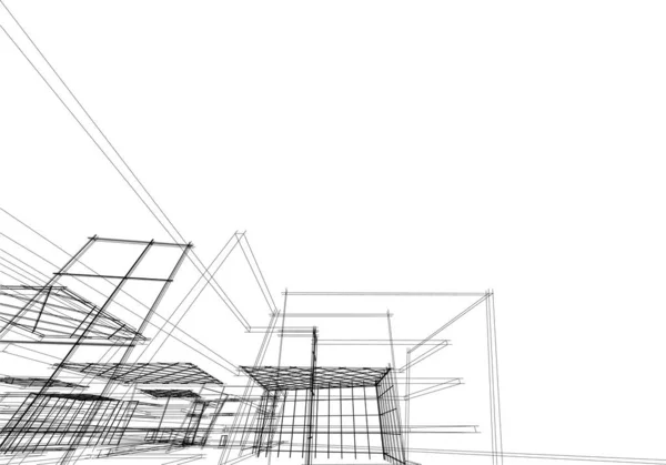 Abstrakcyjna Tapeta Architektoniczna Tło Cyfrowe — Wektor stockowy