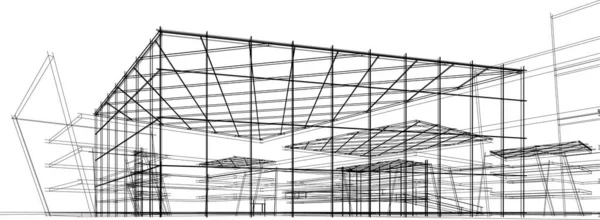 Abstrakt Arkitektoniska Tapeter Digital Bakgrund — Stock vektor