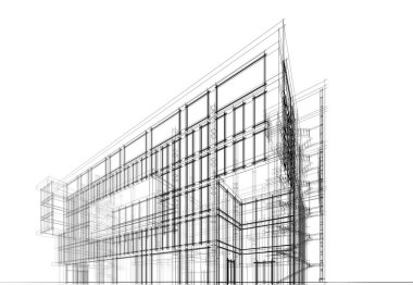 soyut mimari duvar kağıdı tasarımı, dijital konsept arkaplan