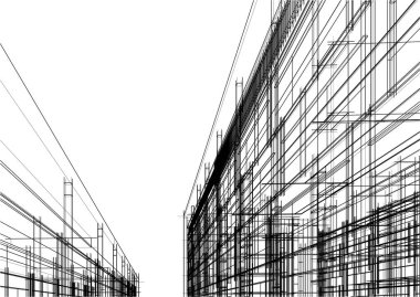 soyut mimari duvar kağıdı tasarımı, dijital konsept arkaplan