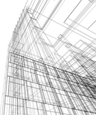 soyut mimari duvar kağıdı tasarımı, dijital konsept arkaplan