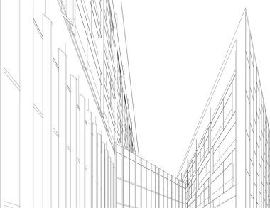 soyut mimari duvar kağıdı tasarımı, dijital konsept arkaplan