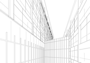 soyut mimari duvar kağıdı tasarımı, dijital konsept arkaplan