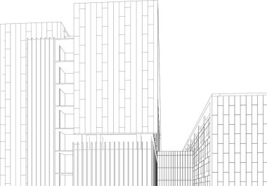 soyut mimari duvar kağıdı tasarımı, dijital konsept arkaplan