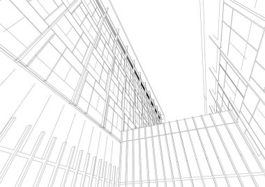 soyut mimari duvar kağıdı tasarımı, dijital konsept arkaplan