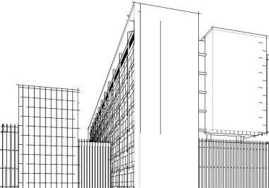 soyut mimari duvar kağıdı tasarımı, dijital konsept arkaplan