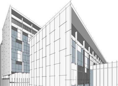 soyut mimari duvar kağıdı tasarımı, dijital konsept arkaplan