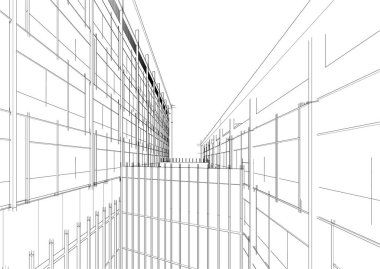 soyut mimari duvar kağıdı tasarımı, dijital konsept arkaplan