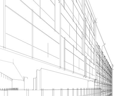 soyut mimari duvar kağıdı tasarımı, dijital konsept arkaplan