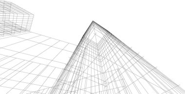 soyut mimari duvar kağıdı tasarımı, dijital konsept arkaplan