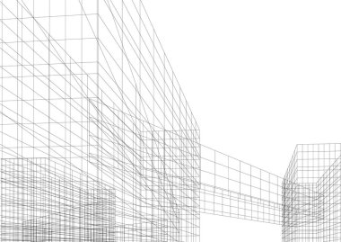 soyut mimari duvar kağıdı tasarımı, dijital konsept arkaplan