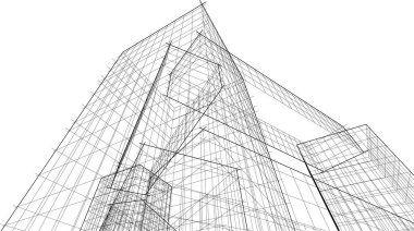 soyut mimari duvar kağıdı tasarımı, dijital konsept arkaplan