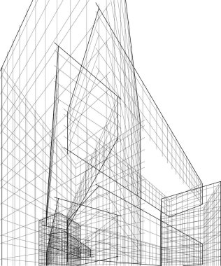 soyut mimari duvar kağıdı tasarımı, dijital konsept arkaplan