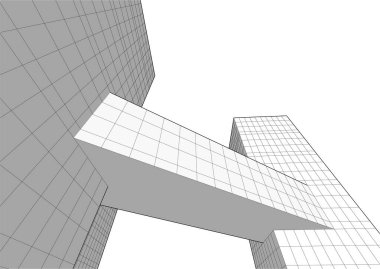 soyut mimari duvar kağıdı tasarımı, dijital konsept arkaplan
