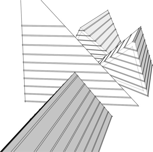 abstract architectural wallpaper design, digital concept background