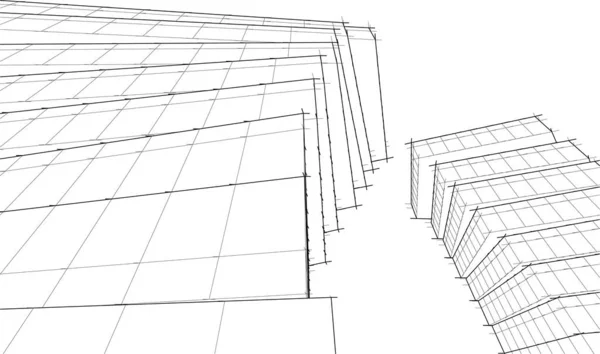 Abstraktní Architektonická Tapeta Digitální Pozadí — Stockový vektor