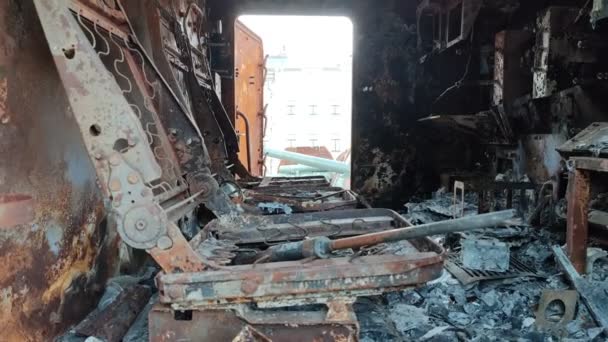 Kiev Ucraina Mai 2022 Vehicule Blindate Rusești Distruse Expoziția Din — Videoclip de stoc