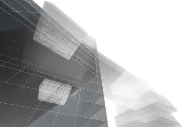 soyut mimari duvar kağıdı tasarımı, dijital konsept arkaplan 