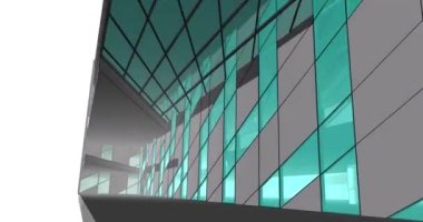 soyut mimari animasyon tasarımı, dijital konsept arkaplan 