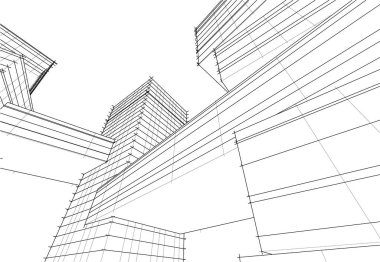 soyut mimari duvar kağıdı tasarımı, dijital konsept arkaplan 