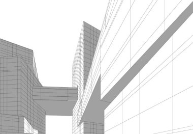 soyut mimari duvar kağıdı tasarımı, dijital konsept arkaplan 