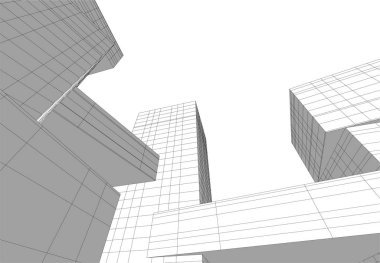 soyut mimari duvar kağıdı tasarımı, dijital konsept arkaplan 