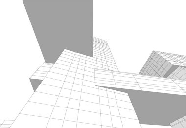 soyut mimari duvar kağıdı tasarımı, dijital konsept arkaplan 