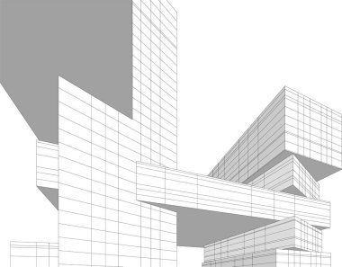 soyut mimari duvar kağıdı tasarımı, dijital konsept arkaplan 