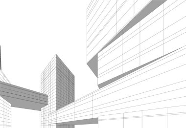 soyut mimari duvar kağıdı tasarımı, dijital konsept arkaplan 