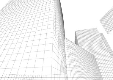 soyut mimari duvar kağıdı tasarımı, dijital konsept arkaplan