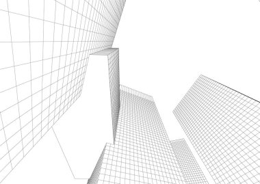 soyut mimari duvar kağıdı tasarımı, dijital konsept arkaplan