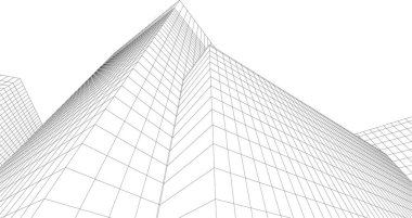 soyut mimari duvar kağıdı tasarımı, dijital konsept arkaplan