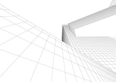 soyut mimari duvar kağıdı tasarımı, dijital konsept arkaplan