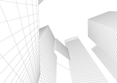 soyut mimari duvar kağıdı tasarımı, dijital konsept arkaplan