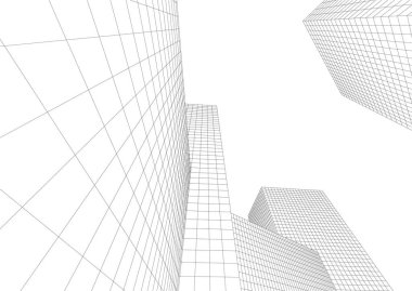 soyut mimari duvar kağıdı tasarımı, dijital konsept arkaplan