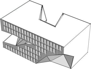 soyut mimari duvar kağıdı tasarımı, dijital konsept arkaplan