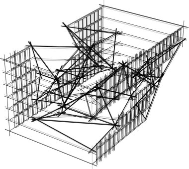 soyut mimari duvar kağıdı tasarımı, dijital konsept arkaplan